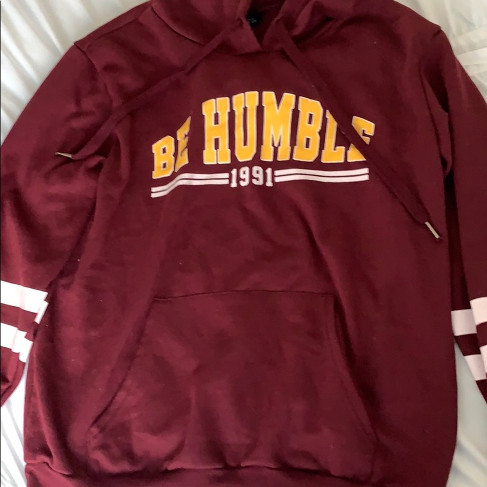 Maroon be humble sweatshirt